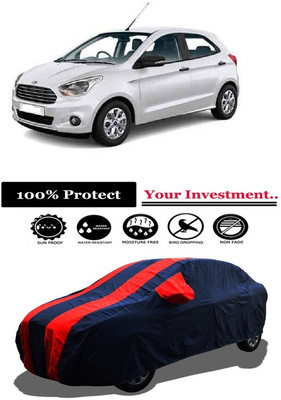 Amexride Car Cover For Ford Figo 1.2P Titanium Plus MT (With Mirror Pockets)(Red)