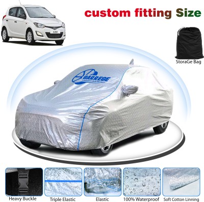 GARREGE Car Cover For Hyundai i20 (With Mirror Pockets)(Silver, Grey, For 2019, 2020, 2021, 2022, 2023, 2024 Models)