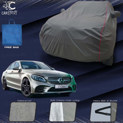 Carigiri Car Cover For Mercedes Benz C220 (With Mirror Pockets)(Grey, Red)