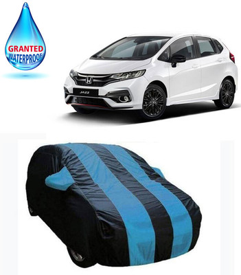 RRZ Car Cover For Honda Jazz (With Mirror Pockets)(Black, Blue, For 2020 Models)