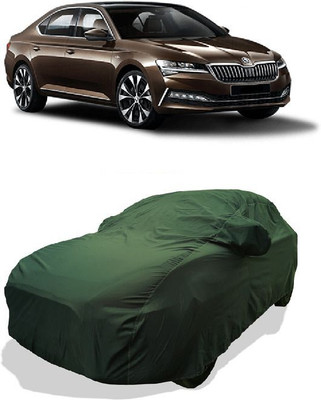 QLAX Car Cover For Maruti Superb Facelift (With Mirror Pockets)(Green)