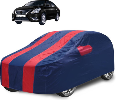 Caronix Car Cover For Nissan Sunny (With Mirror Pockets)(Red)