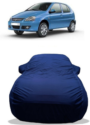 Wegather Car Cover For Tata Indica V3 (With Mirror Pockets)(Blue)