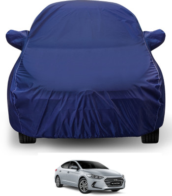 Auto Hub Car Cover For Hyundai Elantra (With Mirror Pockets)(Blue)