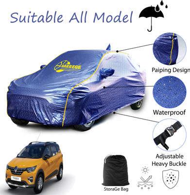 GARREGE Car Cover For Renault Triber (With Mirror Pockets)(Blue, For 2019, 2020, 2021, 2022, 2023, 2024, 2025 Models)