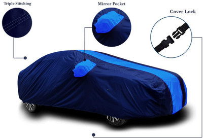J S R Car Cover For Chevrolet Tavera (With Mirror Pockets)(Blue)