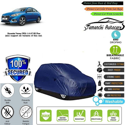 Tamanchi Autocare Car Cover For Hyundai Verna CRDi 1.6 AT SX Plus(Blue)