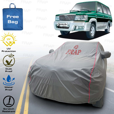 Frap Car Cover For Toyota Qualis, Qualis 2.0i, Qualis 2.5L, Qualis Fleet A1 (With Mirror Pockets)(Grey, Red)