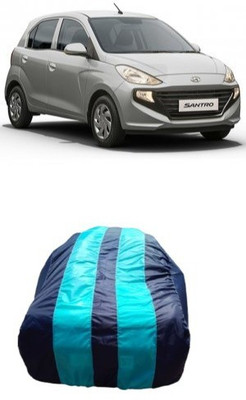 ATBROTHERS Car Cover For Hyundai Santro LS ZIP DRIVE (Without Mirror Pockets)(Blue, Multicolor)