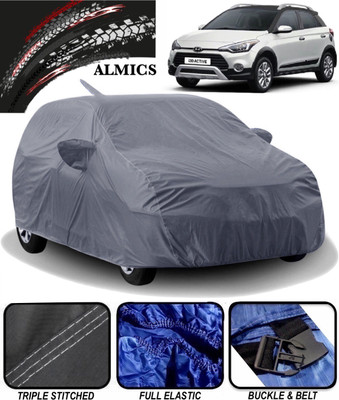 ALMICS Car Cover For Hyundai i20 Active (With Mirror Pockets)(Grey)