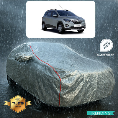 PAGORA Car Cover For Renault Triber RXL (With Mirror Pockets)(Silver, Red)