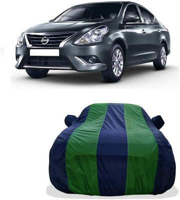 Tricway Car Cover For Nissan Sunny XV D Premium Safety (With Mirror Pockets)(Green)