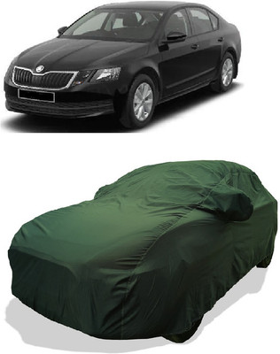 Coxtor Car Cover For Skoda Octavia 2.0 TDI AT Onyx Diesel (With Mirror Pockets)(Green)