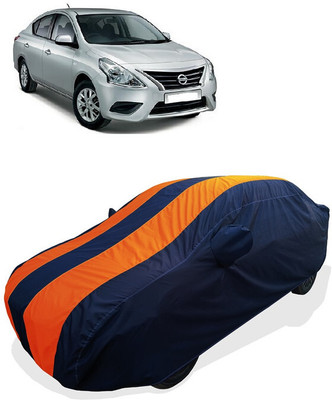 Coxtor Car Cover For Nissan Almera 1.5 SXE (With Mirror Pockets)(Orange)