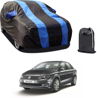 PAGORA Car Cover For Volkswagen Vento (With Mirror Pockets)(Blue)