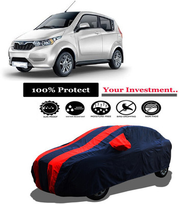 Amexride Car Cover For Mahindra e2o Plus P6 Electric (With Mirror Pockets)(Red)