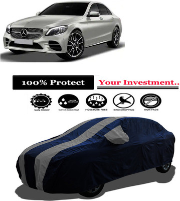 Amexride Car Cover For Mercedes Benz C-Class AMG Line C 300d Diesel (With Mirror Pockets)(Grey)