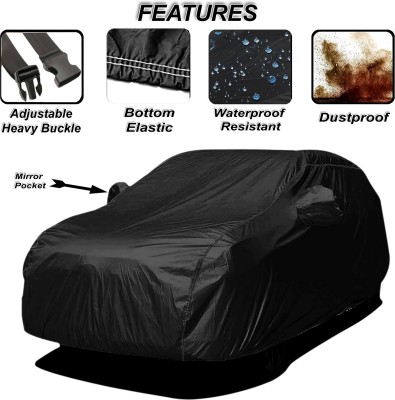 Lakshmina Enterprises Car Cover For Hyundai Santro Embera (With Mirror Pockets)(Black)