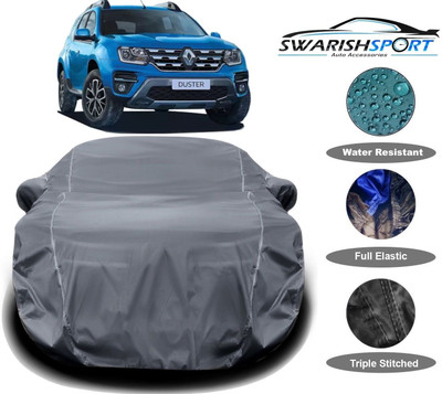Swarish Car Cover For Renault Duster (With Mirror Pockets)(Grey)