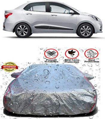 RWT Car Cover For Hyundai Xcent (With Mirror Pockets)(Silver)