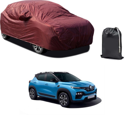GOSHIV-car and bike accessories Car Cover For Renault Kiger (With Mirror Pockets)(Maroon)