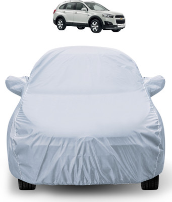 Auto Hub Car Cover For Chevrolet Captiva (With Mirror Pockets)(Silver)
