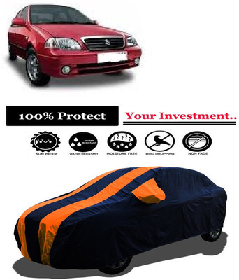 Amexride Car Cover For Maruti Suzuki Esteem (With Mirror Pockets)(Orange)