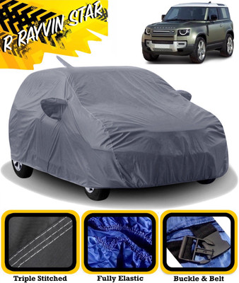 R Rayvin Star Car Cover For Land Rover Defender (With Mirror Pockets)(Grey)