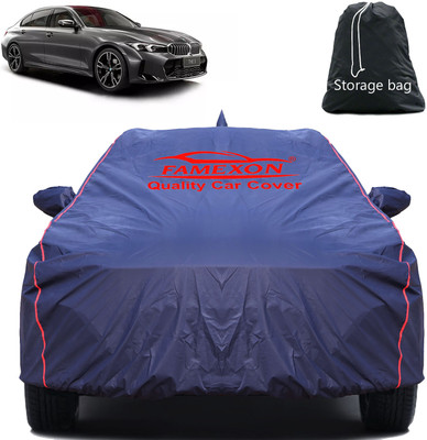 FAMEXON Car Cover For BMW 3 Series (With Mirror Pockets)(Black)