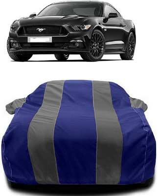 Autoprime Car Cover For Ford Mustang V8 (With Mirror Pockets)(Grey, Blue)