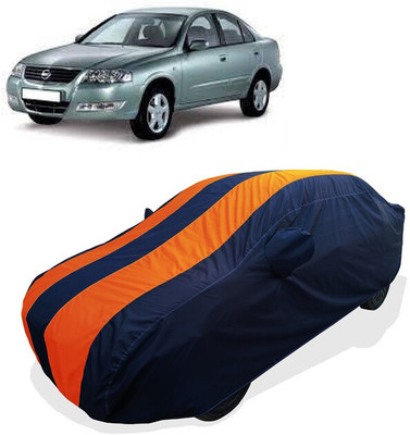 Coxtor Car Cover For Nissan Almera Classic (With Mirror Pockets)(Orange)