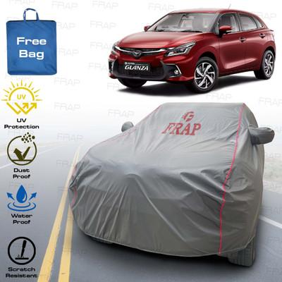 Frap Car Cover For Toyota Glanza, Glanza G, Glanza V (With Mirror Pockets)(Grey, Red, For 2022, 2023, 2024 Models)