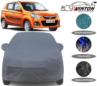 V VINTON Car Cover For Maruti Suzuki Alto K10 (With Mirror Pockets)(Grey)