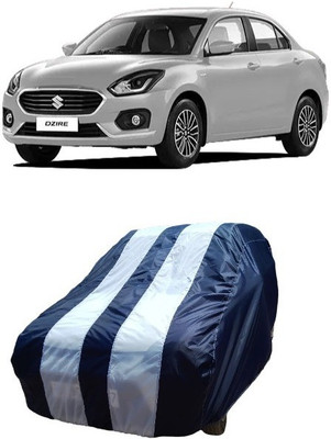 ATBROTHERS Car Cover For Maruti Suzuki Swift Dzire ZXI (Without Mirror Pockets)(White, Blue)