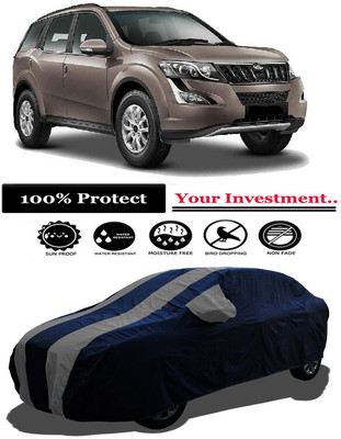 Amexride Car Cover For Mahindra XUV500 AT W10 AWD (With Mirror Pockets)(Grey)