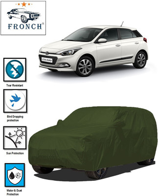 FRONCH Car Cover For Hyundai Elite i20 (With Mirror Pockets)(Green)