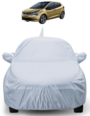 Auto Hub Car Cover For Tata Tiago (With Mirror Pockets)(Silver)