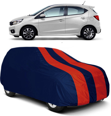 MoTRoX Car Cover For Honda Brio (Without Mirror Pockets)(Red, Blue)