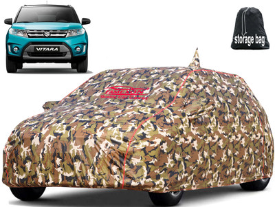 FAMEXON Car Cover For Maruti Suzuki Grand Vitara (With Mirror Pockets)(Green)