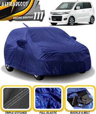 ALTRADECOT Car Cover For Maruti Suzuki WagonR Stingray (With Mirror Pockets)(Blue)