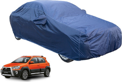 MOCKHE Car Cover For Toyota Etios Cross (With Mirror Pockets)(Blue)