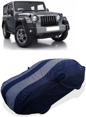 Coxtor Car Cover For Mahindra Thar Facelift (With Mirror Pockets)(Grey)