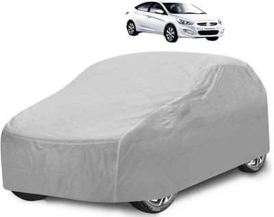 Caronix Car Cover For Hyundai Verna (With Mirror Pockets)(Silver)