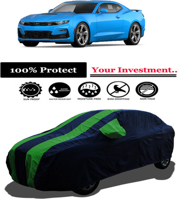 Amexride Car Cover For Chevrolet Camaro 2.5L (With Mirror Pockets)(Green)