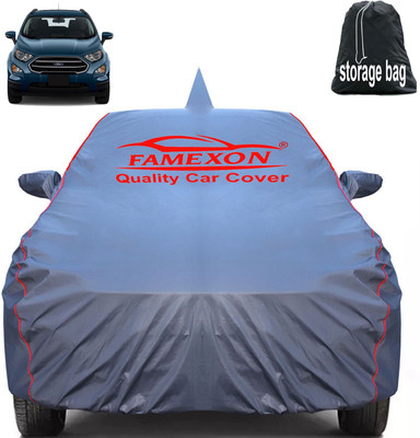 FAMEXON Car Cover For Ford Ecosport, Ecosport 1.2P Titanium MT (With Mirror Pockets)(Grey)