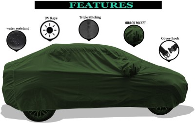 Coxtor Car Cover For Mercedes Benz S-Class S 450 Petrol (With Mirror Pockets)(Green)