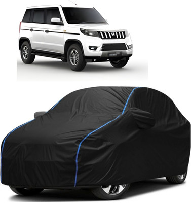WSK Car Cover For Mahindra Bolero 2.5 Diesel (With Mirror Pockets)(Black, Blue)