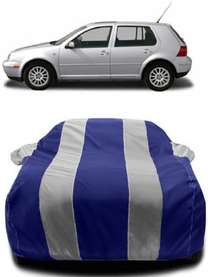 Autoprime Car Cover For Volkswagen Golf 1.9 SDI (With Mirror Pockets)(White, Blue)