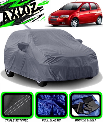 AXLOZ Car Cover For Chevrolet Aveo Uva (With Mirror Pockets)(Grey)
