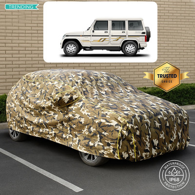 PAGORA Car Cover For Mahindra Bolero (With Mirror Pockets)(Yellow, Multicolor)